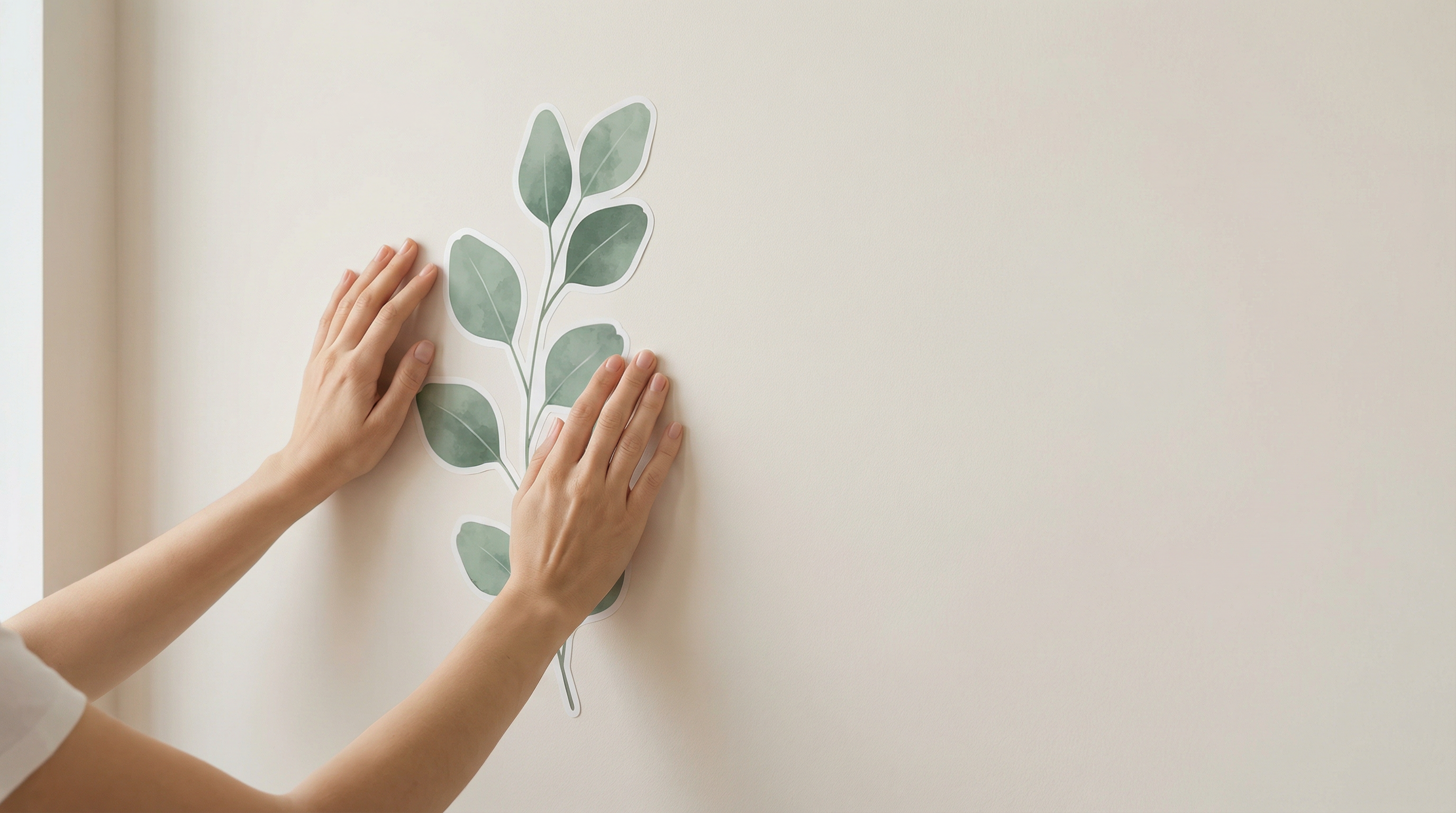 comment coller des stickers muraux