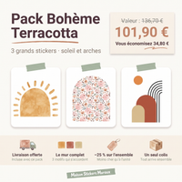 Pack Stickers Muraux Bohème Terracotta