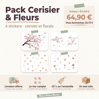 Pack Stickers Muraux Cerisier & Fleurs