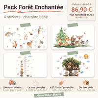 Pack Stickers Muraux Forêt Enchantée – Chambre Bébé