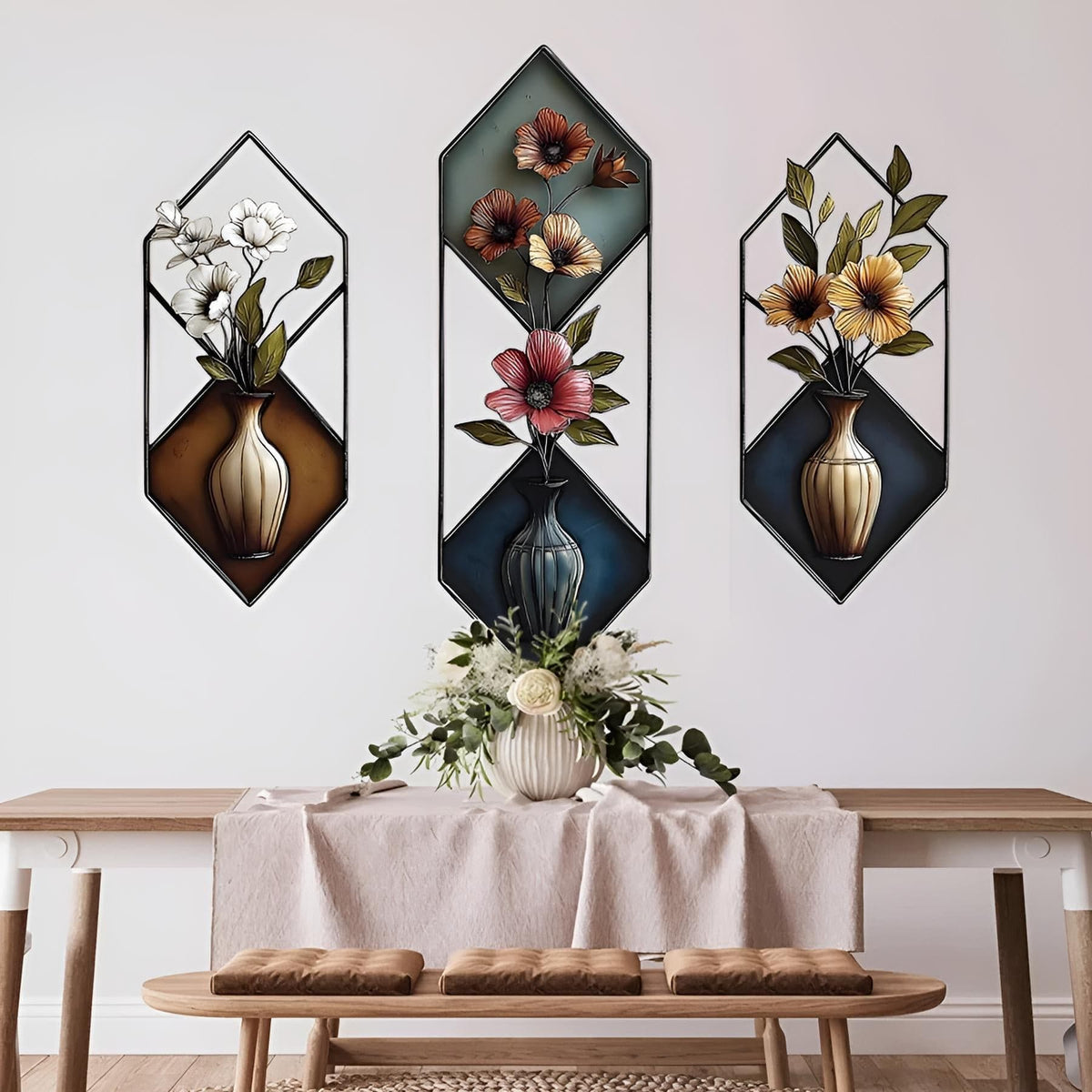 Sticker Mural 3D Plantes Art Déco Contemporain HS1218H