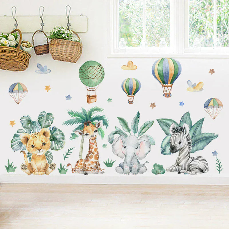 Sticker Mural Animaux de la Jungle