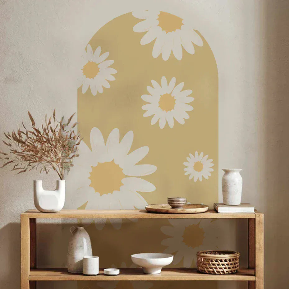 Sticker Mural Arche Marguerites