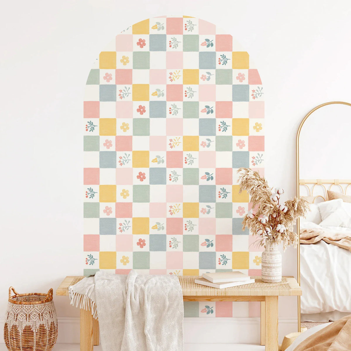 Sticker Mural Carreaux Pastel
