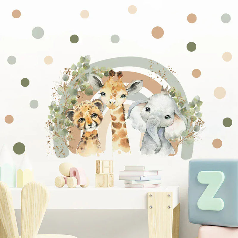 Sticker Mural Chambre Enfant Animaux Safari
