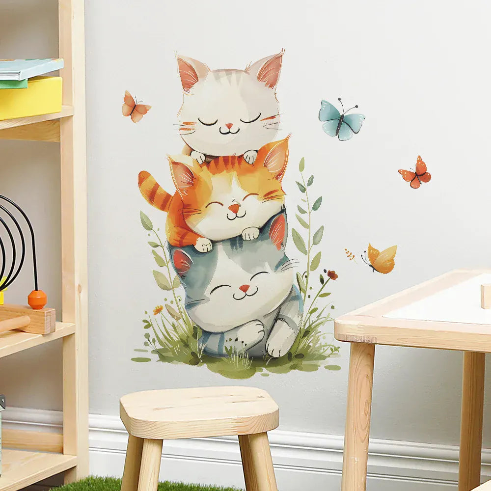 Sticker Mural Chat Kawaii