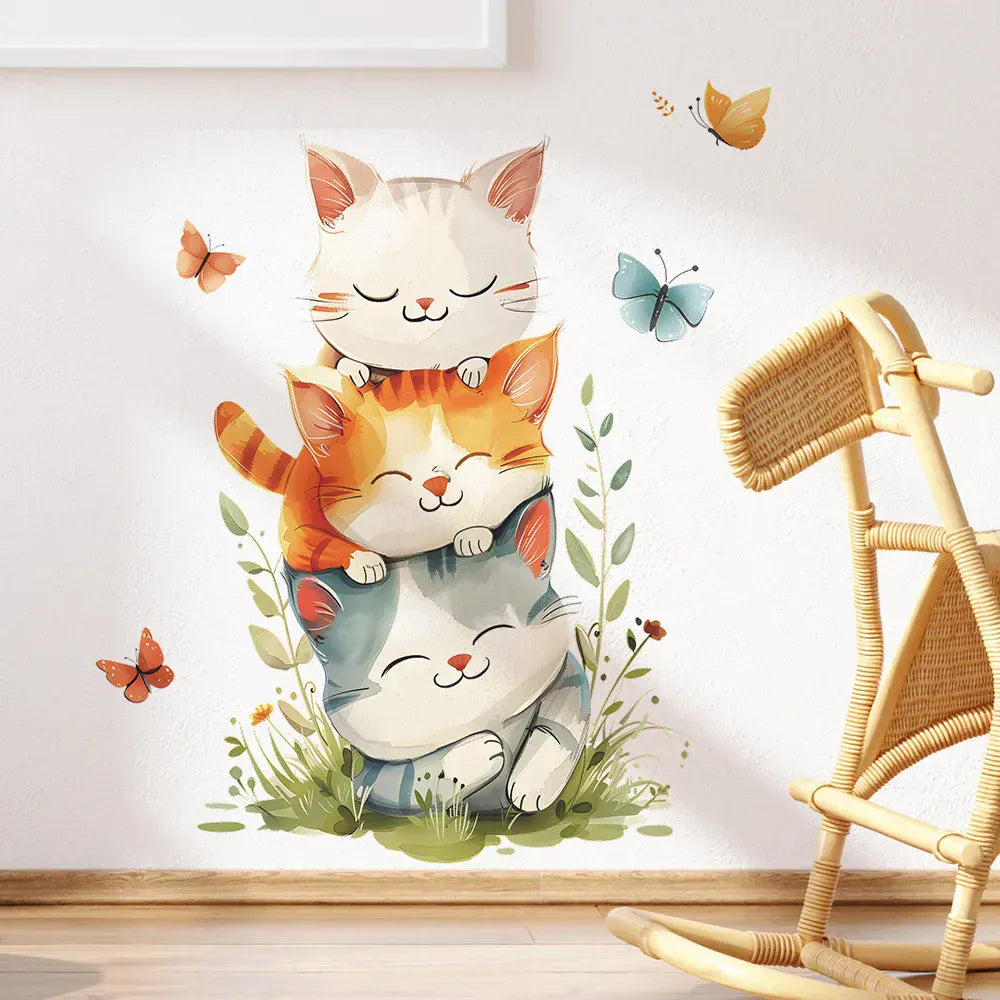 Sticker Mural Chat Kawaii