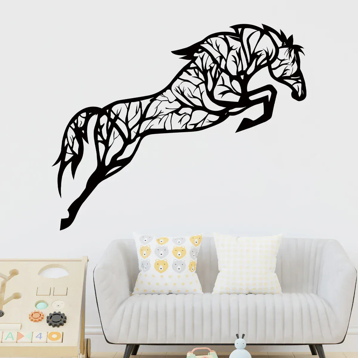 Sticker Mural Cheval Arbre