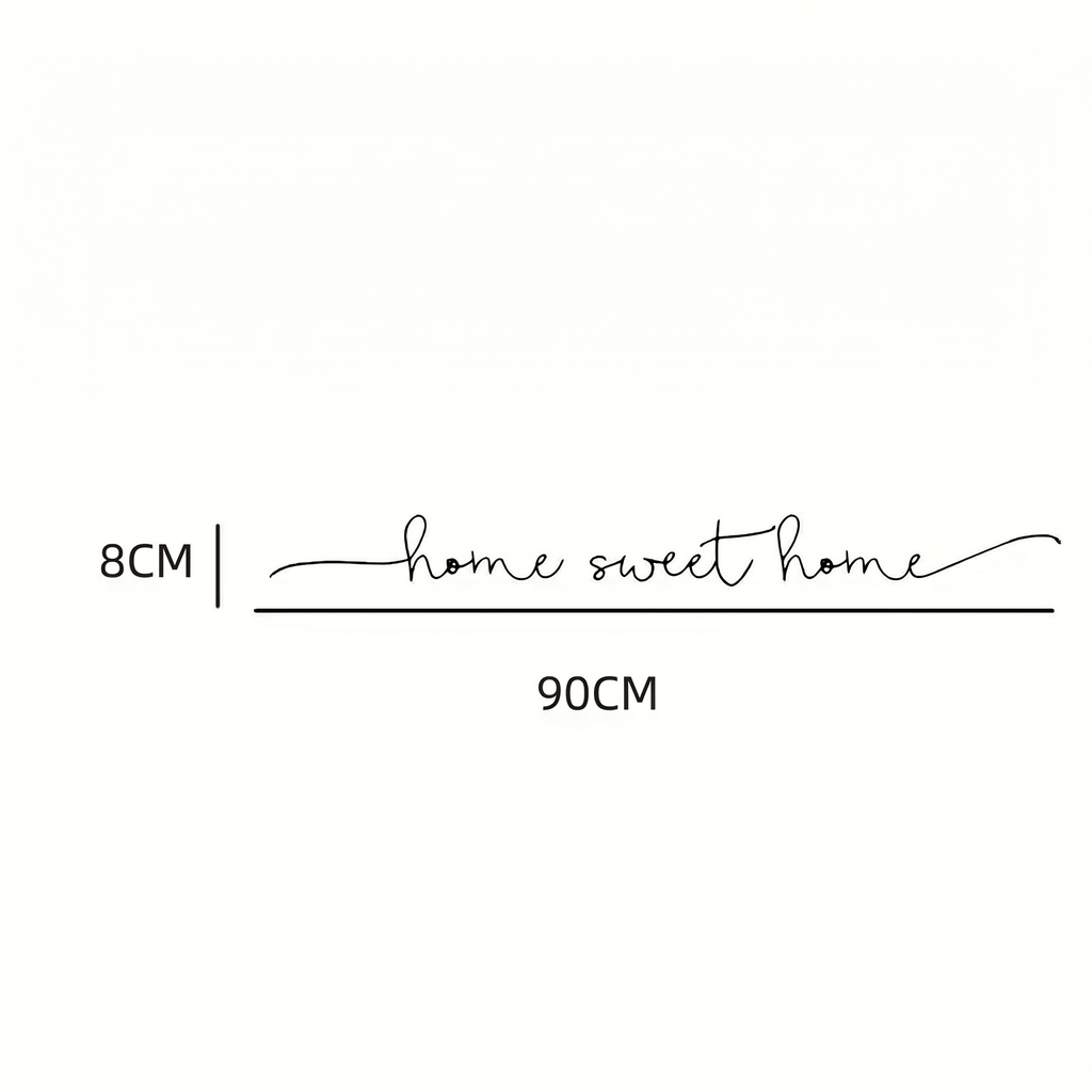 Sticker Mural Citation Home Sweet Home Noir Salon