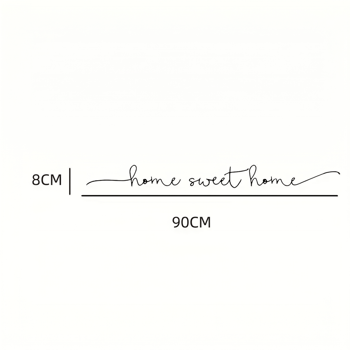 Sticker Mural Citation Home Sweet Home Noir Salon