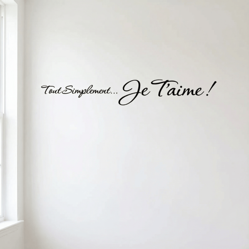 Sticker Mural Citation Tout simplement je T'aime
