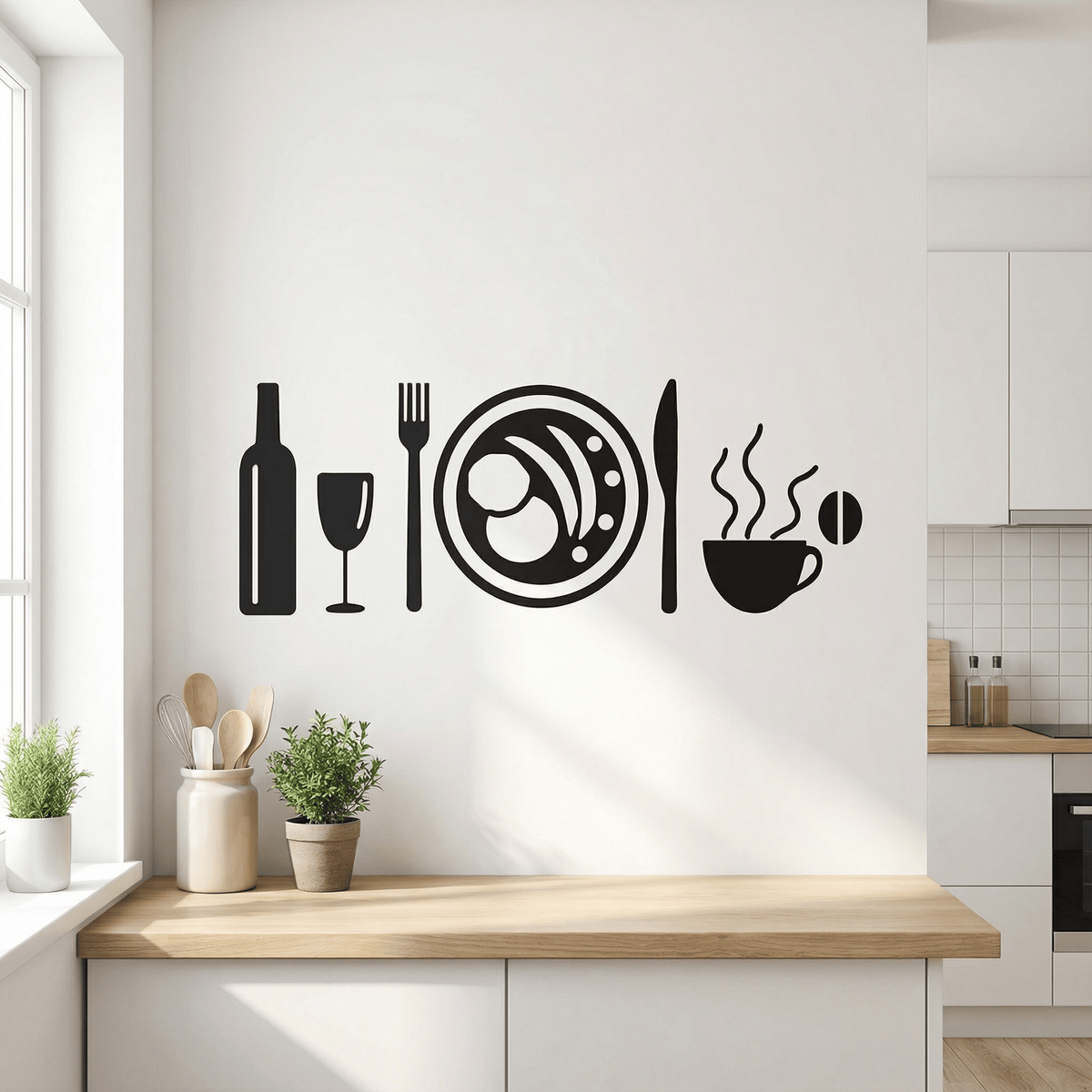 Sticker Mural Cuisine Pictogrammes