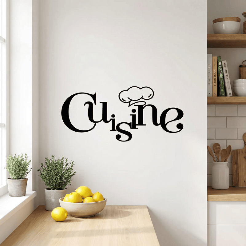 Sticker Mural Cuisine Typographie