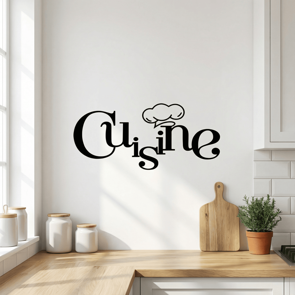 Sticker Mural Cuisine Typographie