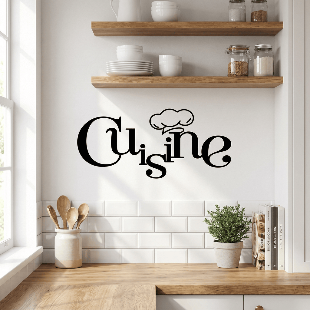 Sticker Mural Cuisine Typographie