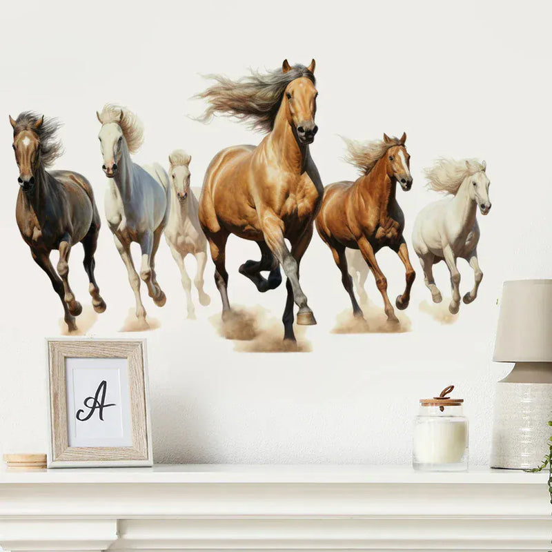 Sticker Mural Groupe de Chevaux au Galop