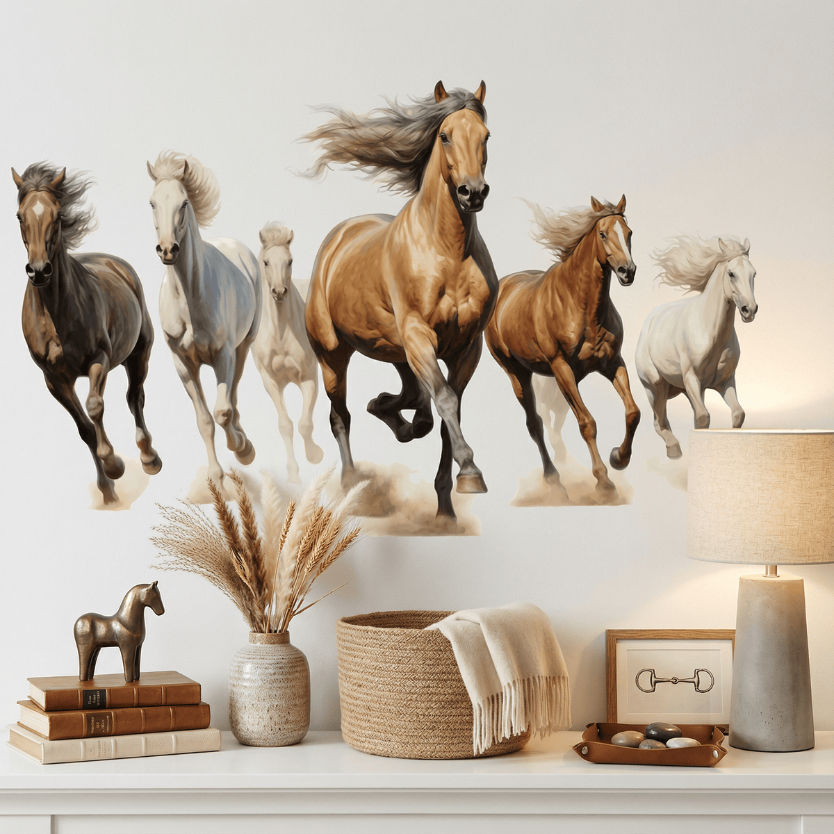 Sticker Mural Groupe de Chevaux au Galop