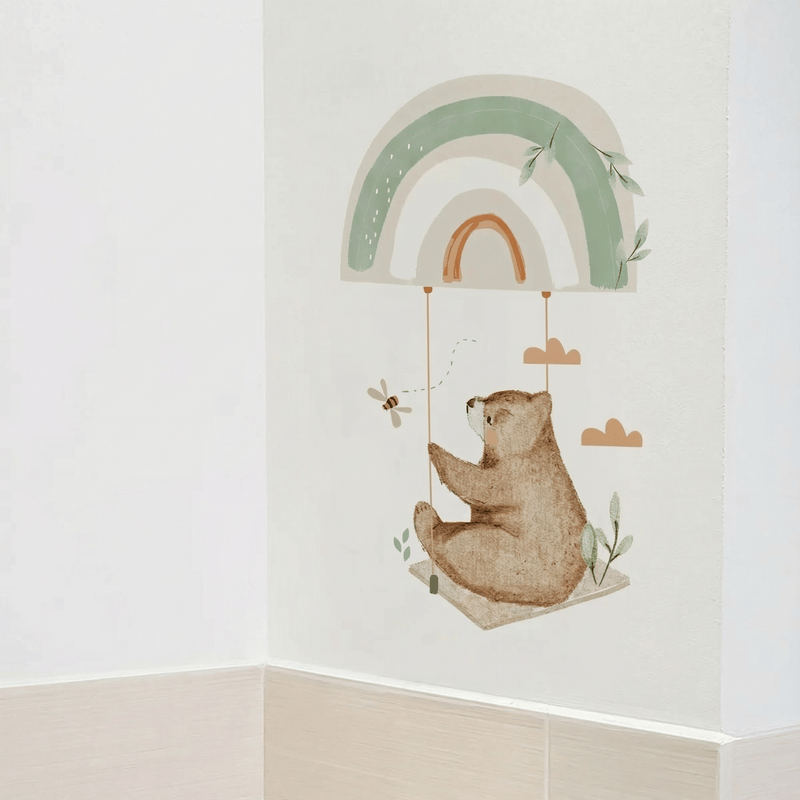 Sticker Mural Ours Assis