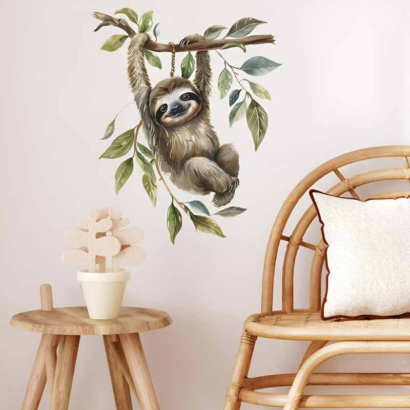 Sticker Mural Paresseux Aquarelle Chambre Bébé