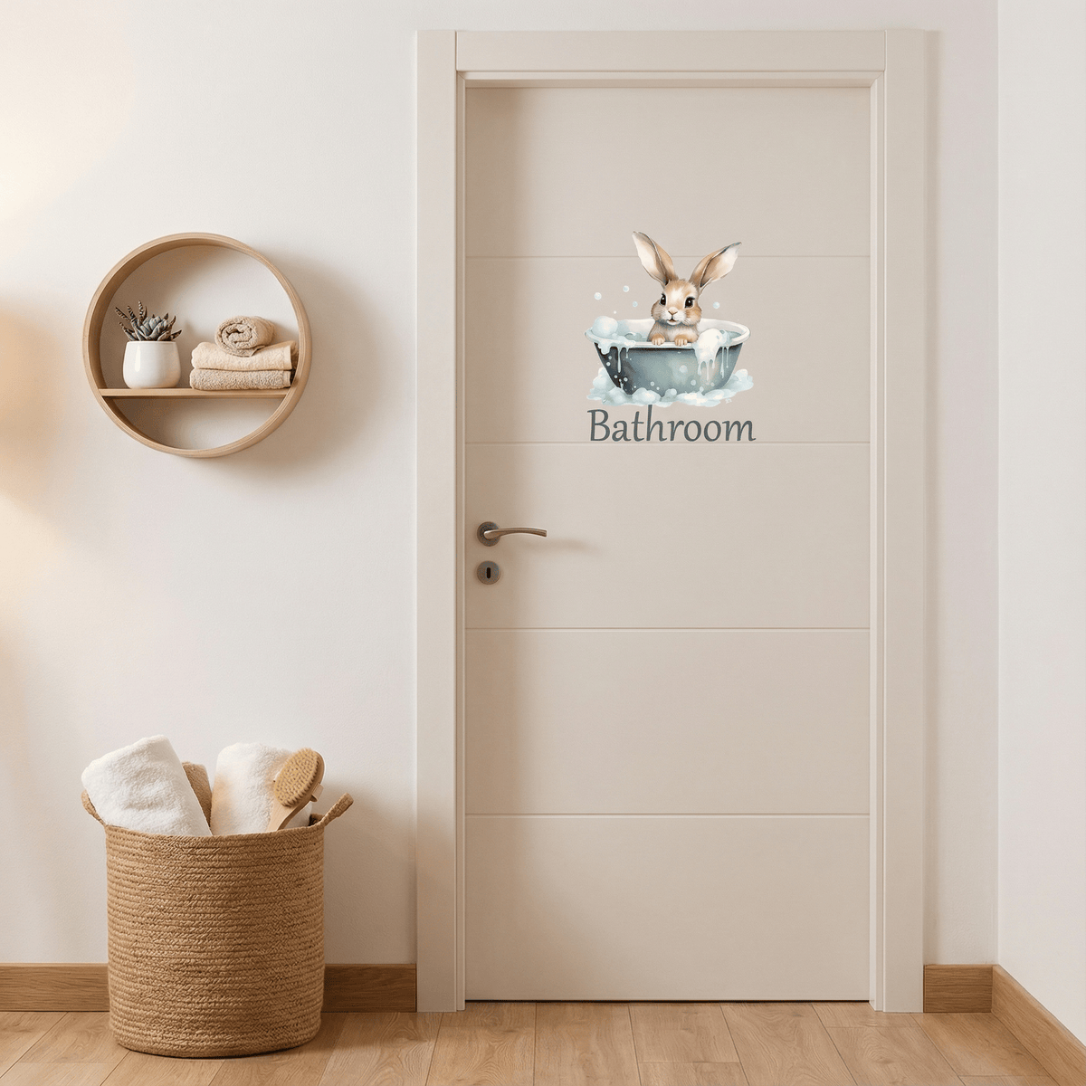 Sticker Mural Salle de Bain Lapin