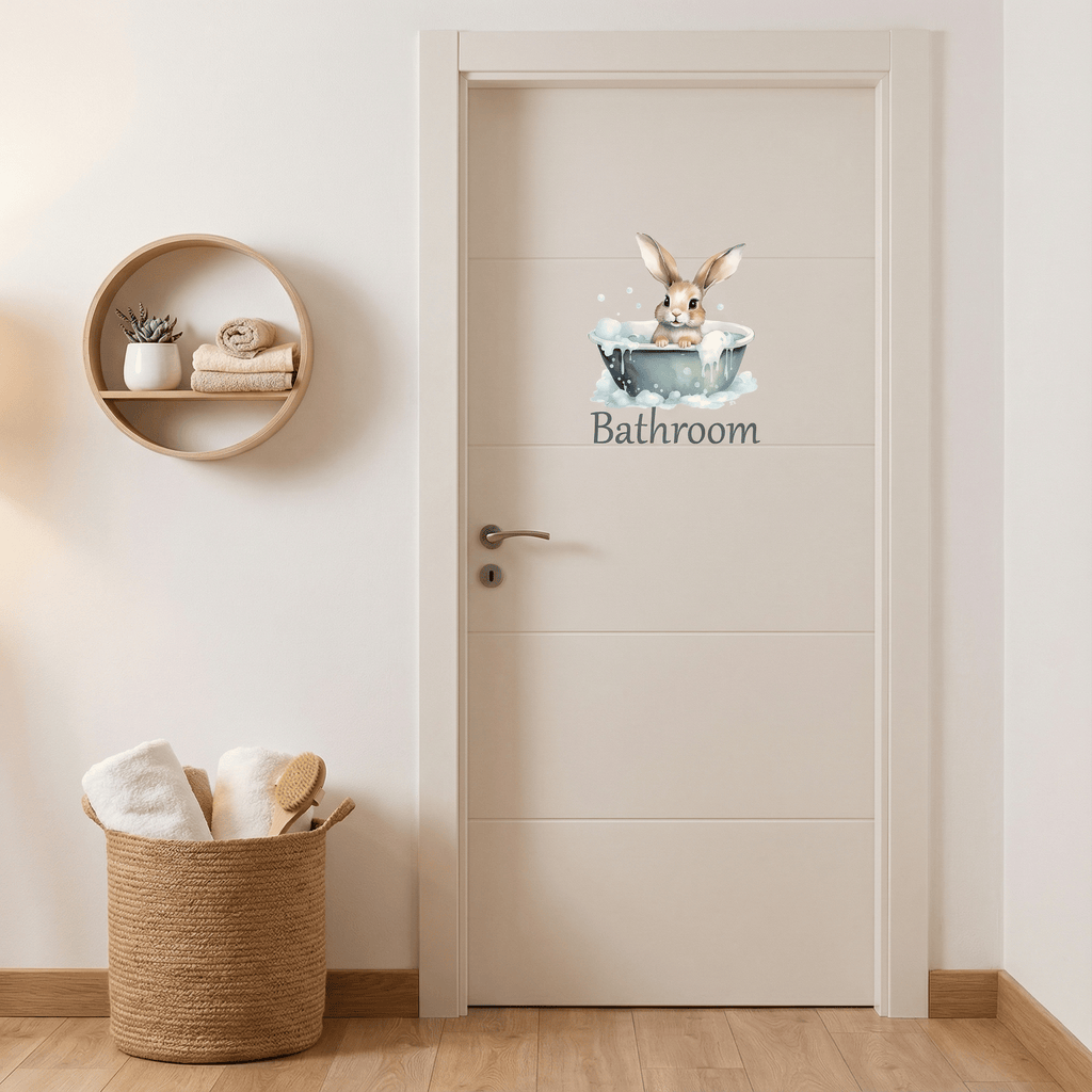 Sticker Mural Salle de Bain Lapin