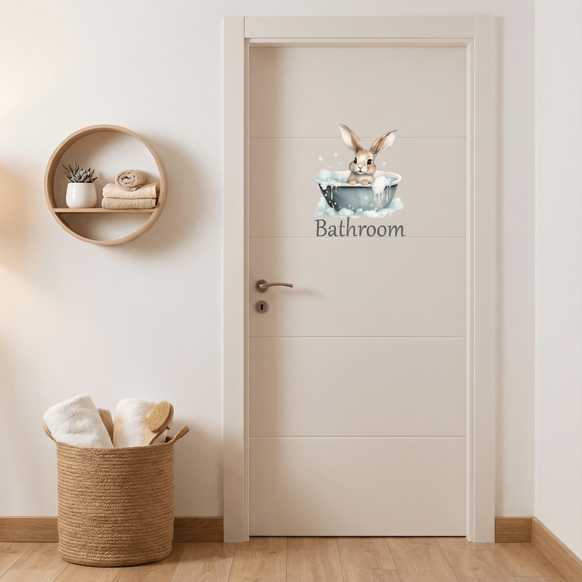 Sticker Mural Salle de Bain Lapin