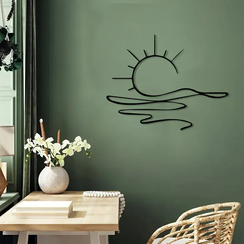 Sticker Mural Soleil Minimaliste