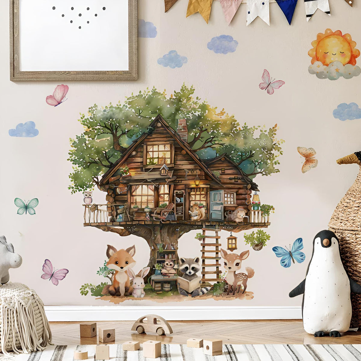 Pack Stickers Muraux Forêt Enchantée – Chambre Bébé