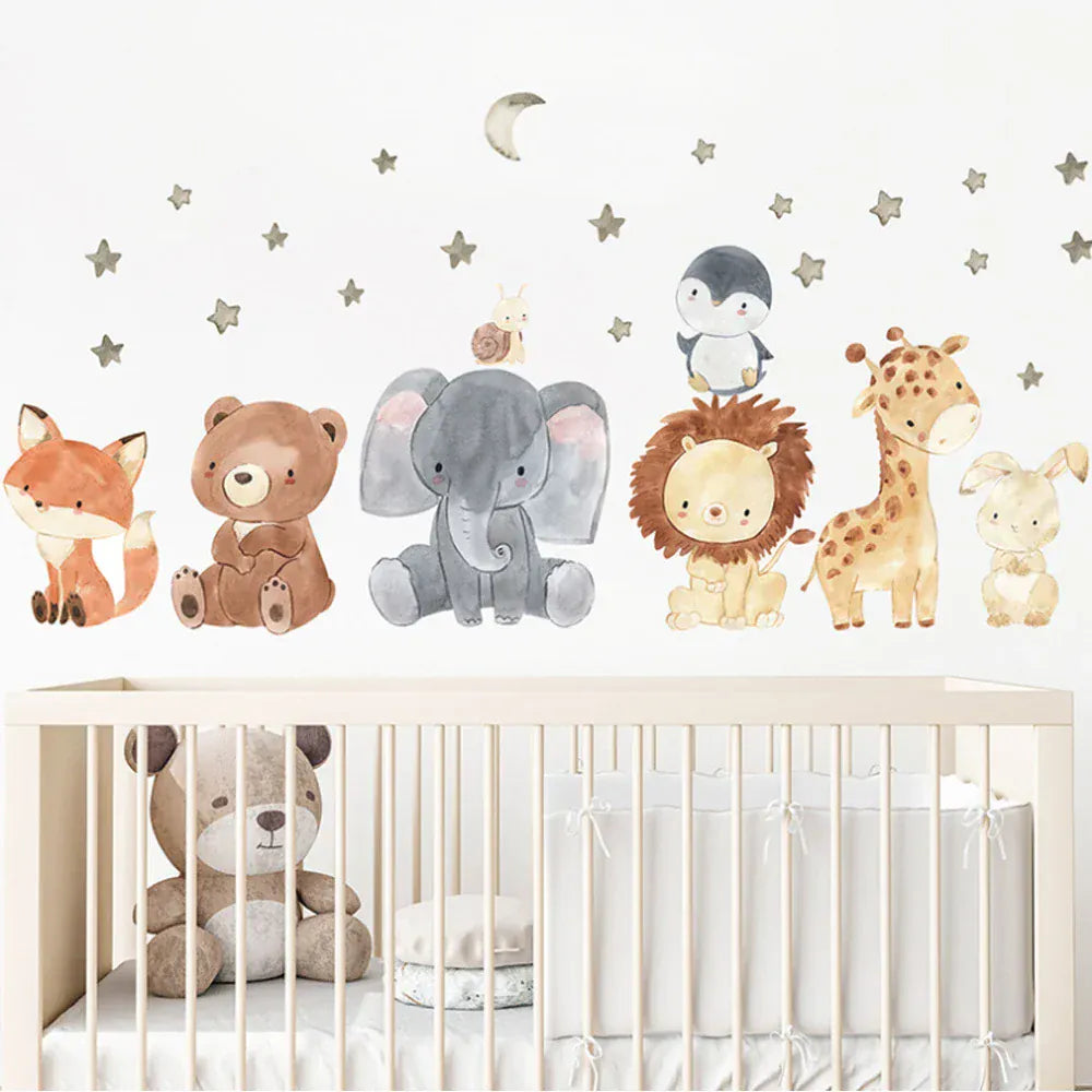 Stickers Muraux Animaux Lit Bébé