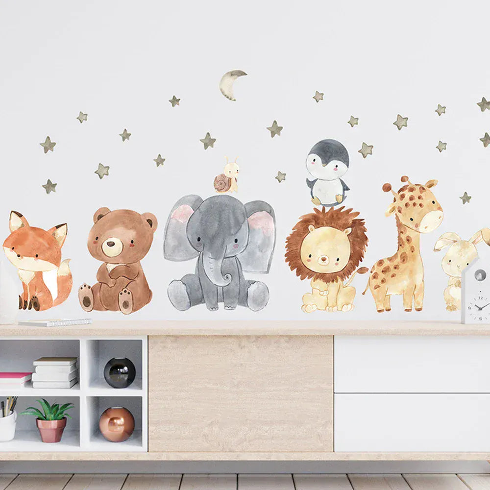 Stickers Muraux Animaux Lit Bébé