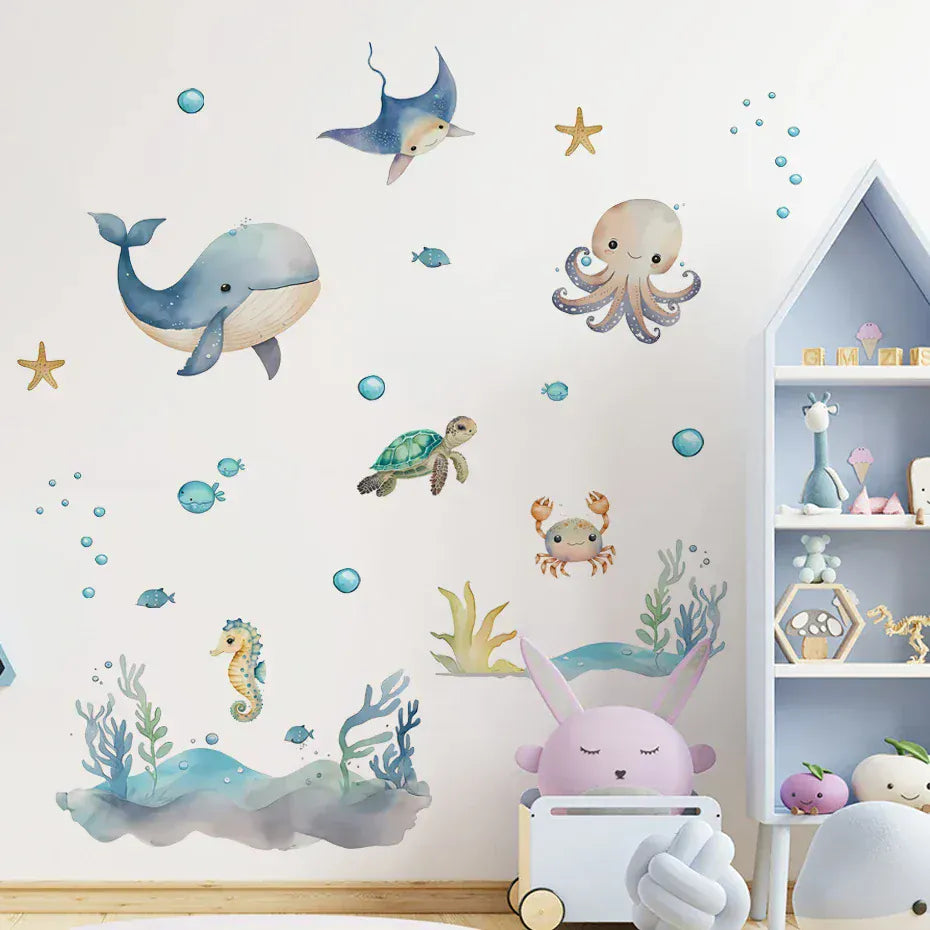 Stickers Muraux Animaux Marins