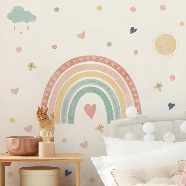 Stickers Muraux Arc-en-Ciel Pastel