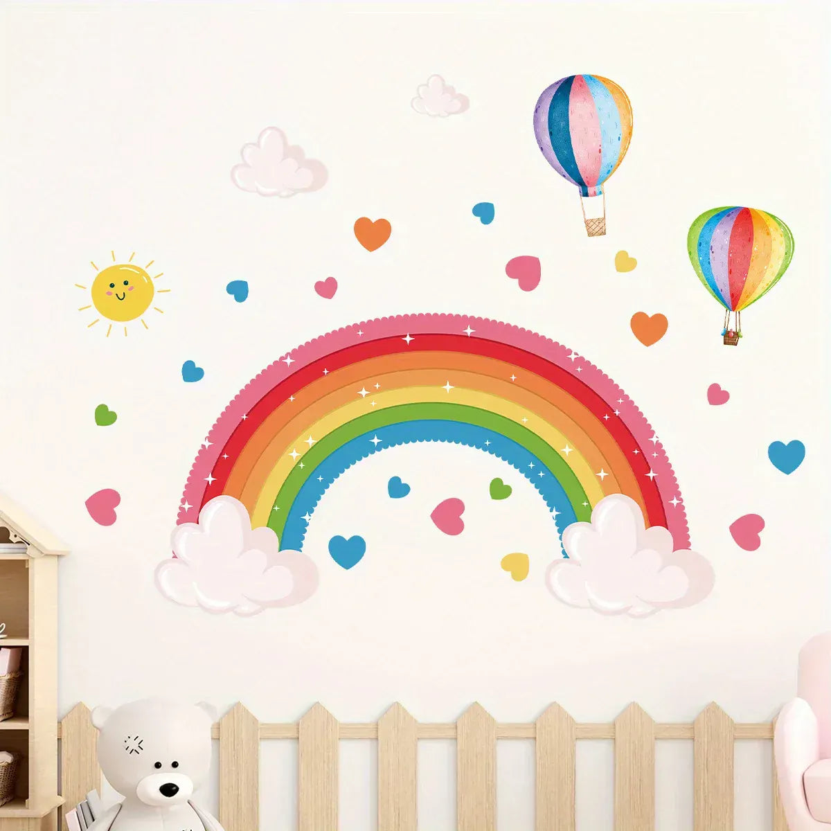 Stickers Muraux Arc-En-Ciel sur Nuages