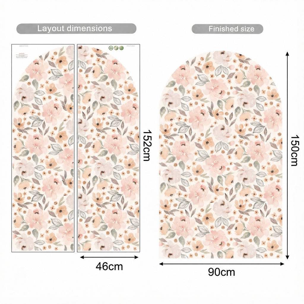 Blossom Arch Wall Stickers - dimensions