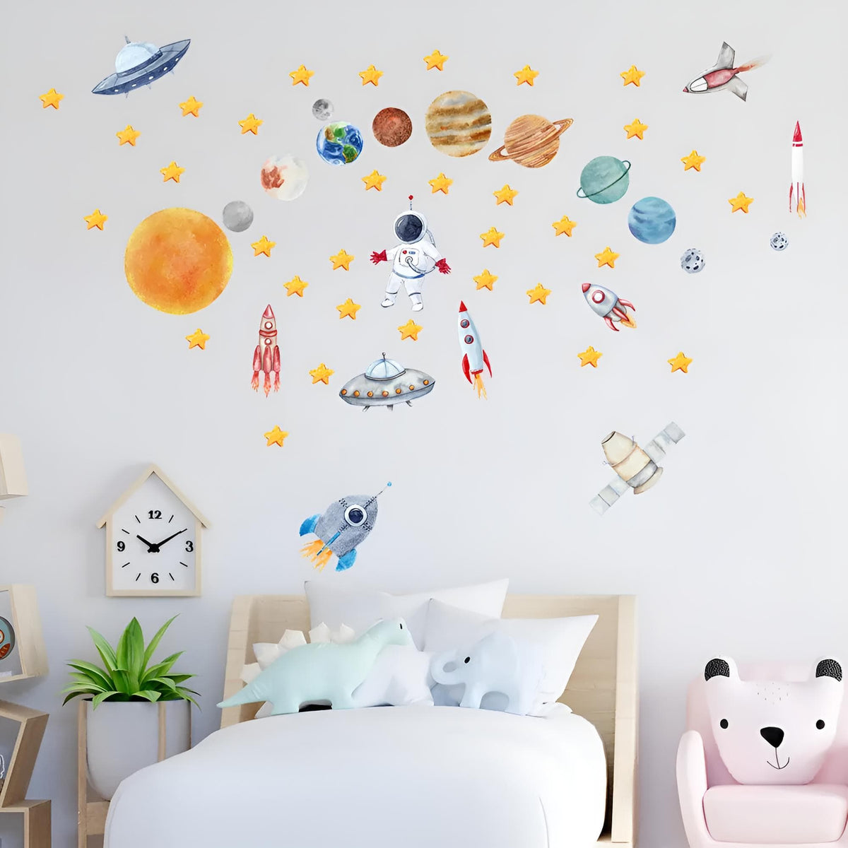 Stickers Muraux Astronaute et Planètes Chambre Enfant