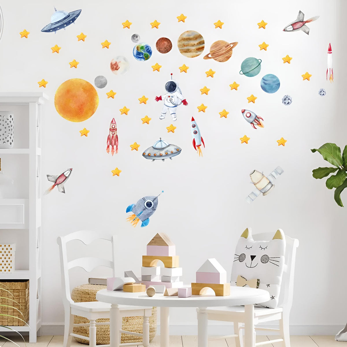 Stickers Muraux Astronaute et Planètes Chambre Enfant