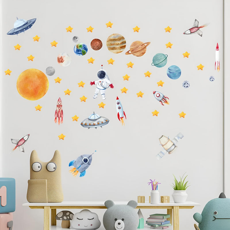 Stickers Muraux Astronaute et Planètes Chambre Enfant