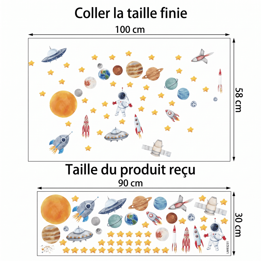 Stickers Muraux Astronaute et Planètes Chambre Enfant