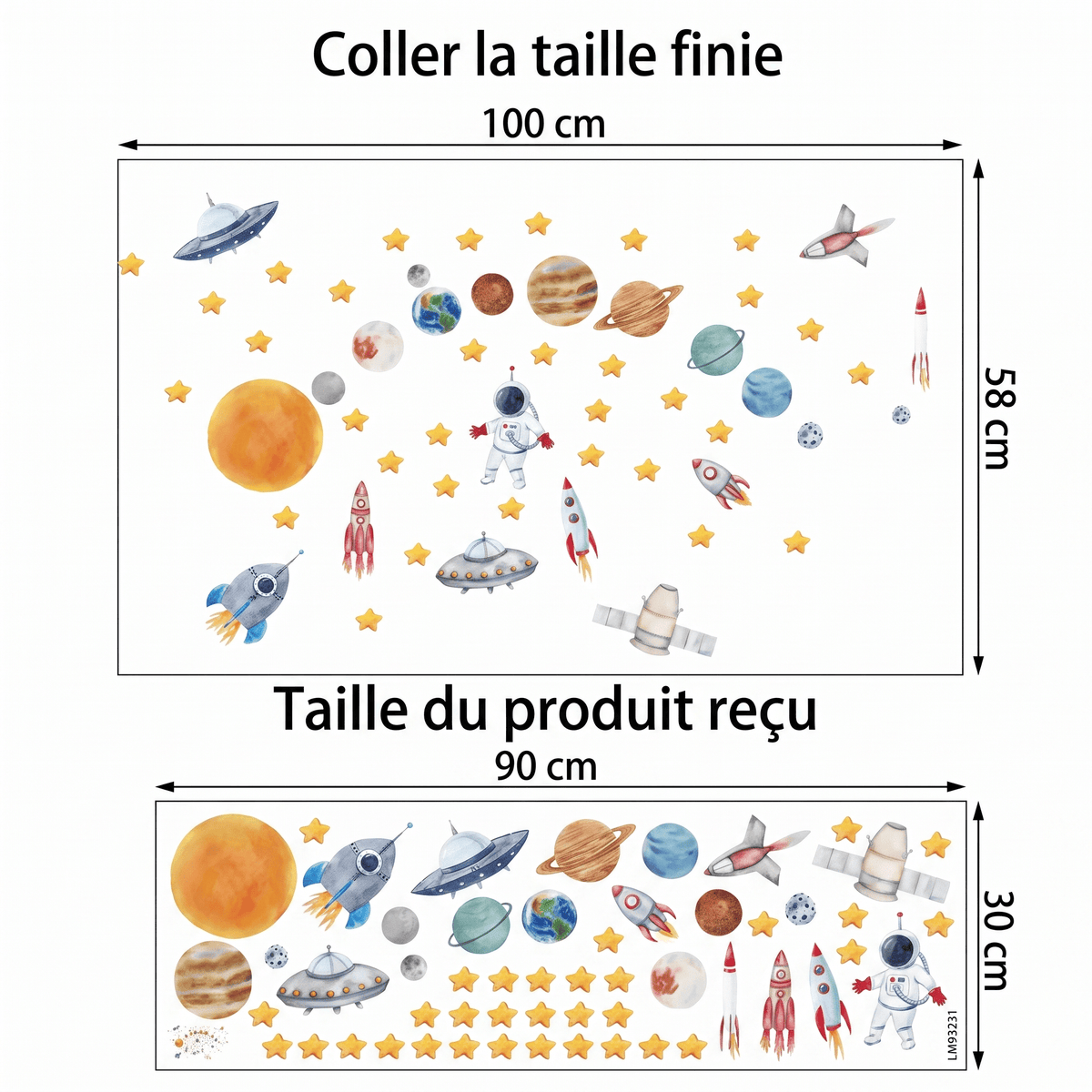 Stickers Muraux Astronaute et Planètes Chambre Enfant