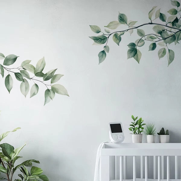 Stickers Muraux Branche d'Arbre Vert Pastel