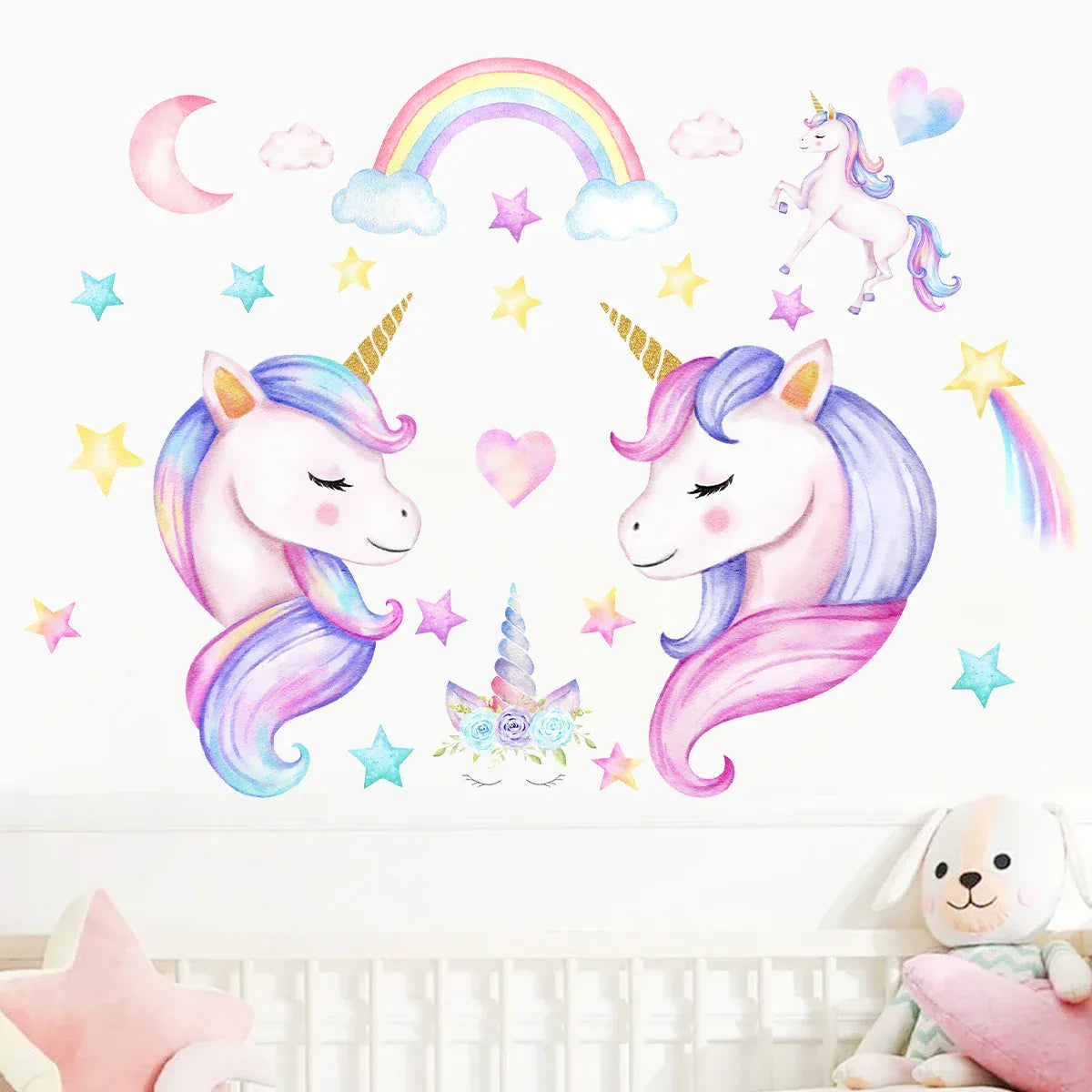 Stickers Muraux Buste Licorne