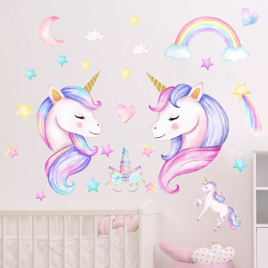 Stickers Muraux Buste Licorne