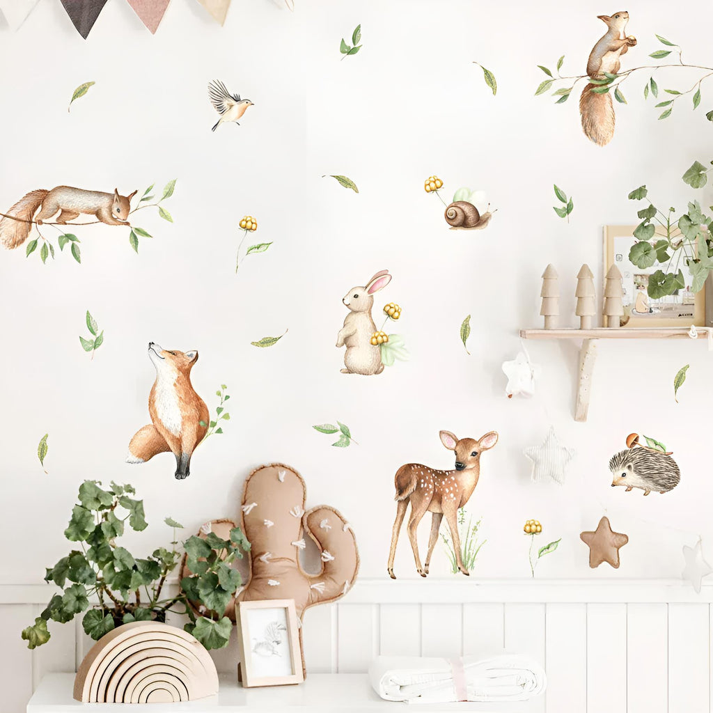 Pack Stickers Muraux Forêt Enchantée – Chambre Bébé