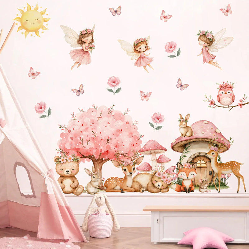 Stickers Muraux Chambre Fille Animaux de la Forêt