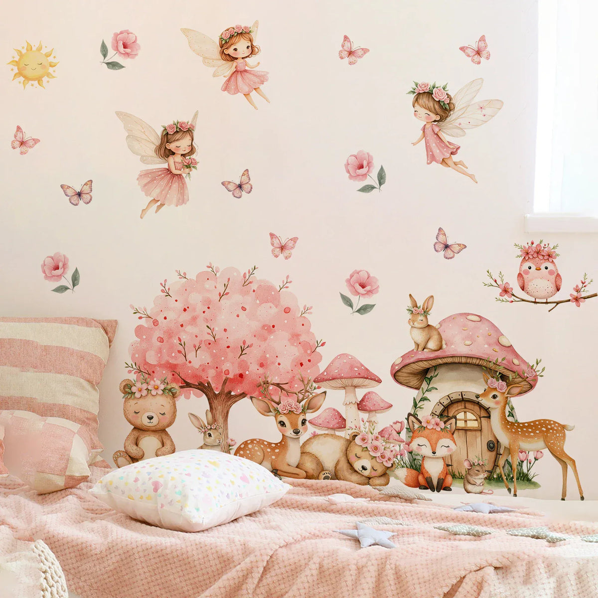 Stickers Muraux Chambre Fille Animaux de la Forêt