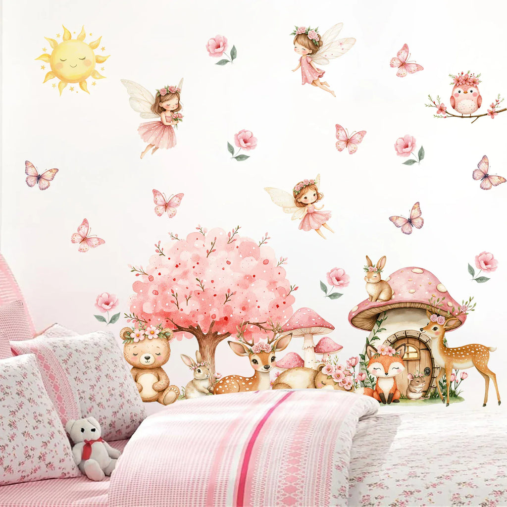 Stickers Muraux Chambre Fille Animaux de la Forêt
