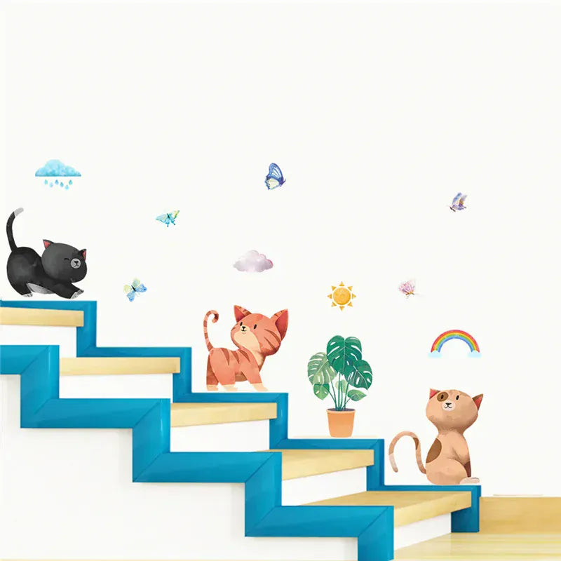 Stickers Muraux Chat Saisons