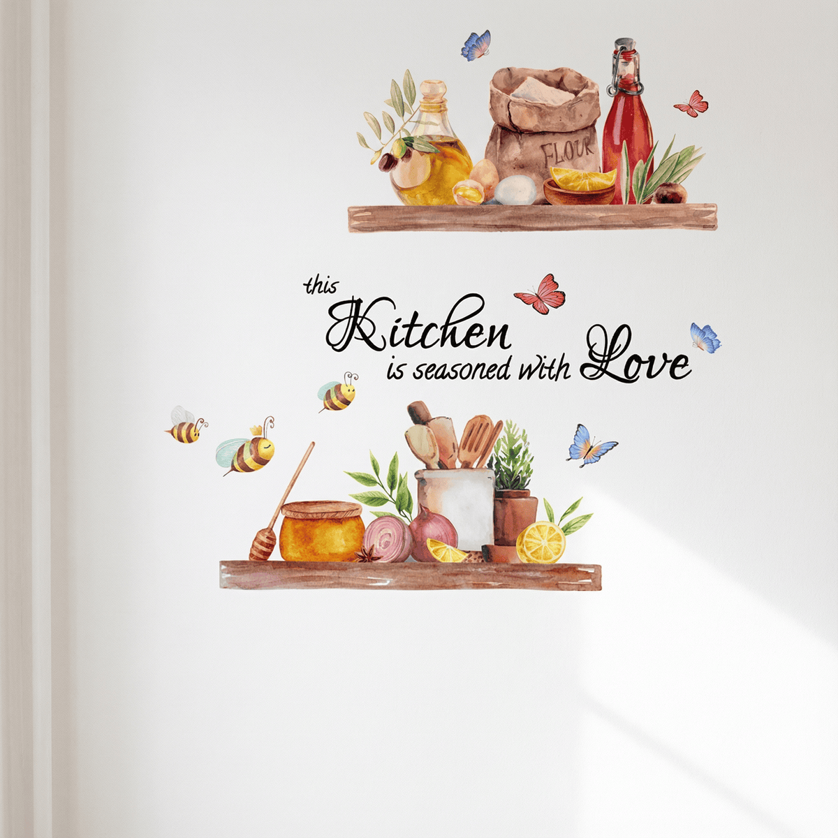 Stickers Muraux Cuisine Assaisonnée avec Amour