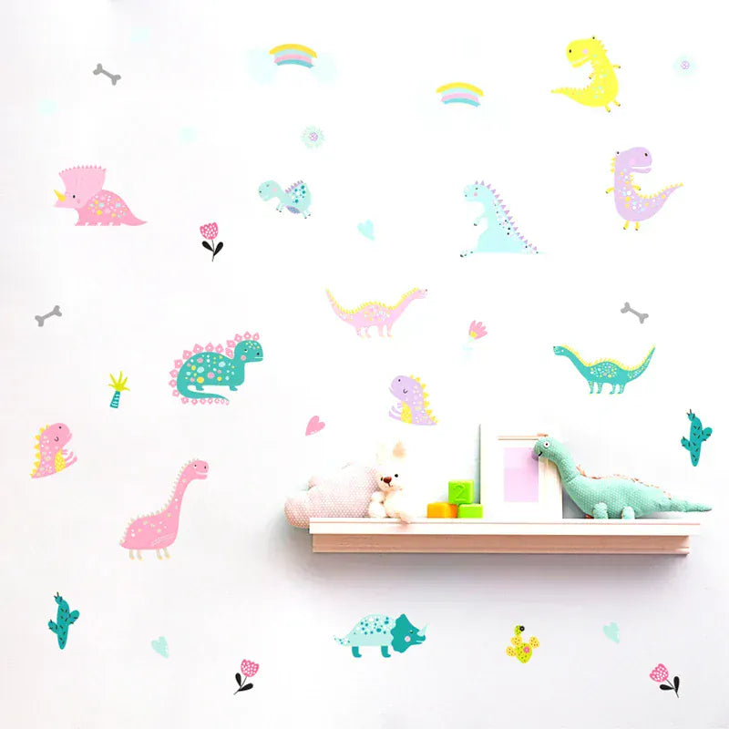 Stickers Muraux Dinosaure Chambre Fille