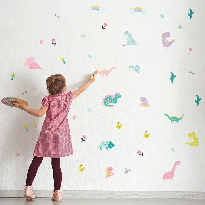 Stickers Muraux Dinosaure Chambre Fille
